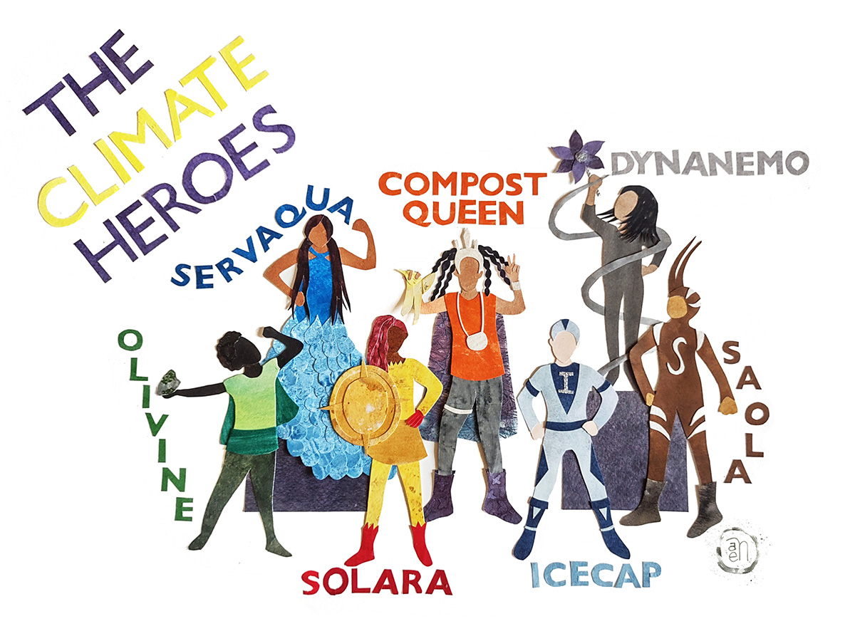 Kid Climate Superheroes – AIREN HALL ~ WITHOUT A LADDER STUDIO